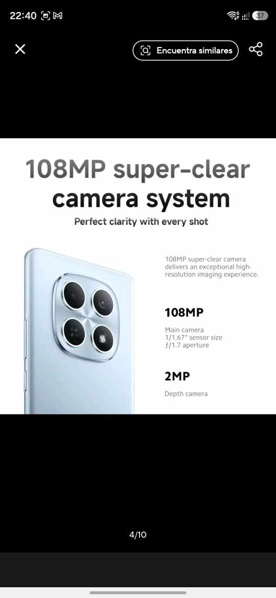 Xiaomi Redmi Note 15 4G NFC 6,77" – Helio G100-Ultra, Cámara de 108 MP y Batería de 6000 mAh - Imagen 5